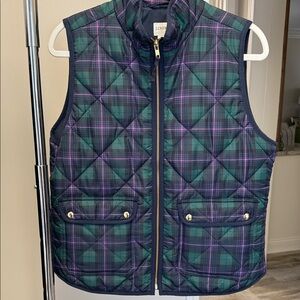J. Crew Plaid Quilted Vest